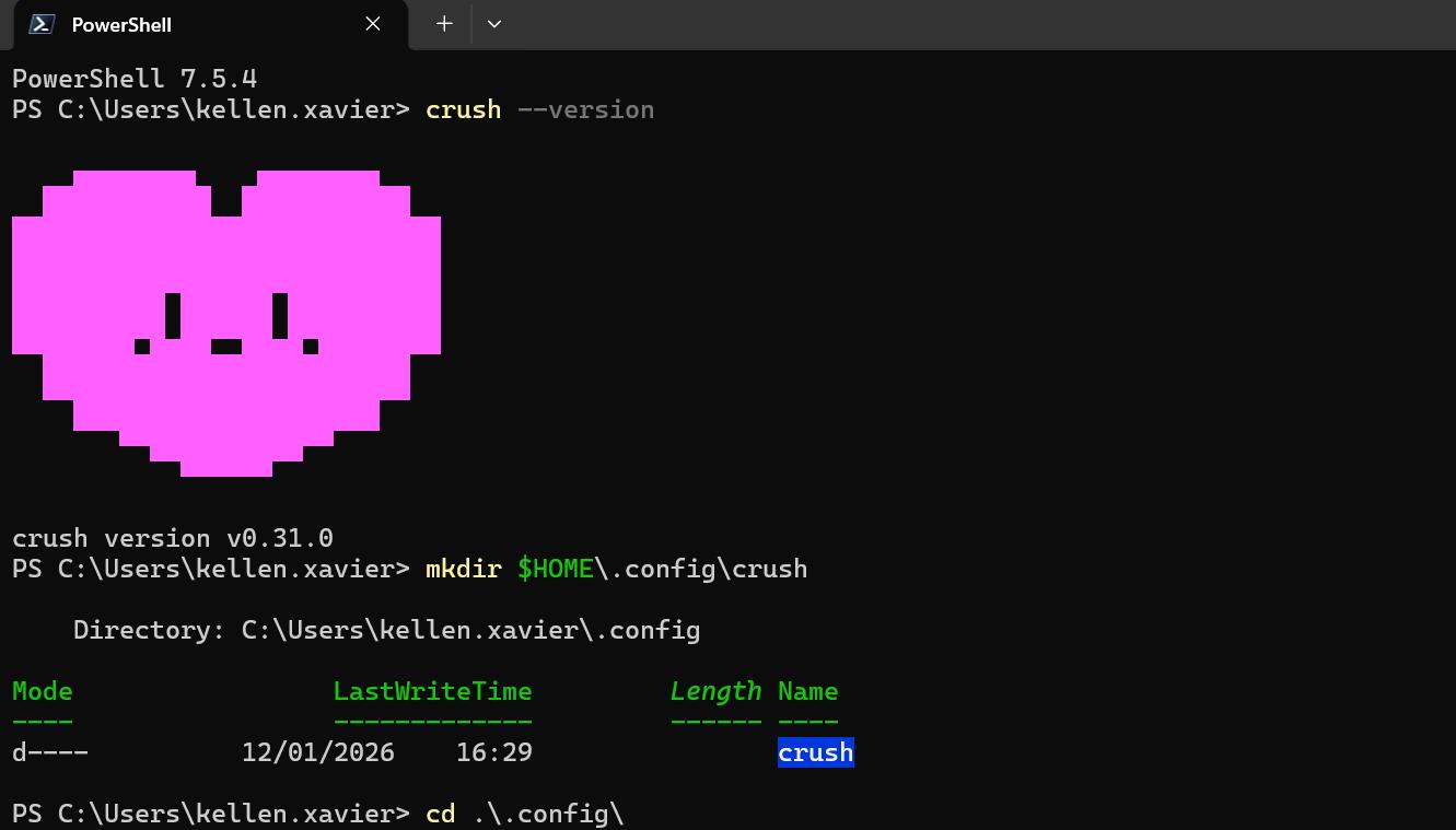 Configurando o Crush no Windows