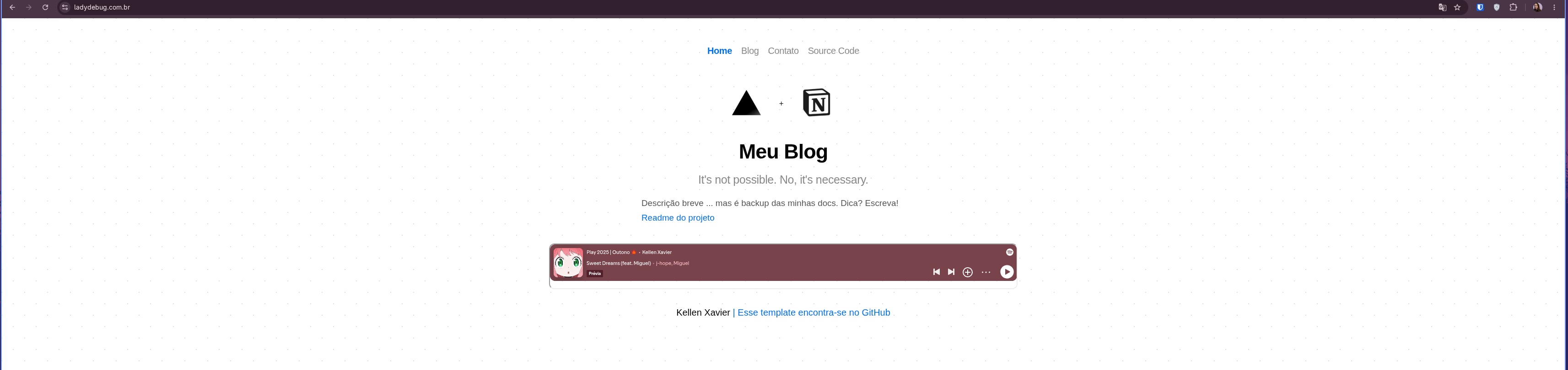 Correções aplicadas no blog